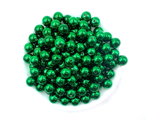 12mm Green Metallic UV Acrylic Beads