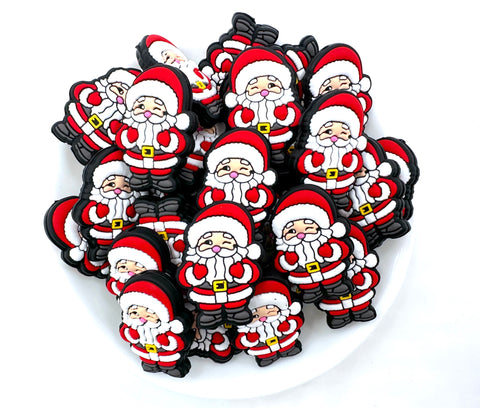 Winking Santa Silicone Focal Beads