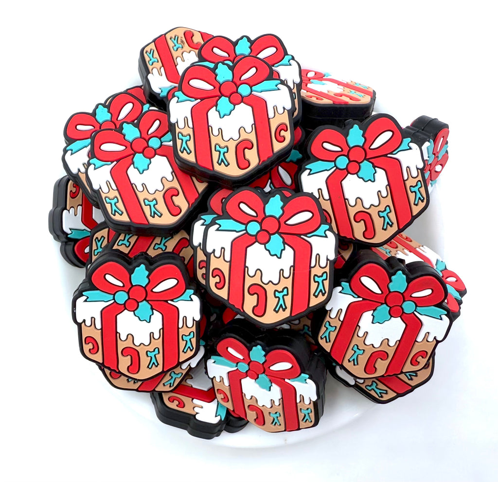 Christmas Present Silicone Focal Beads