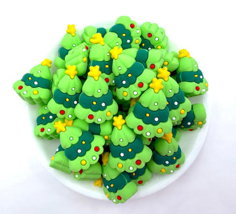 Christmas Tree 3D Christmas Silicone Focal Beads