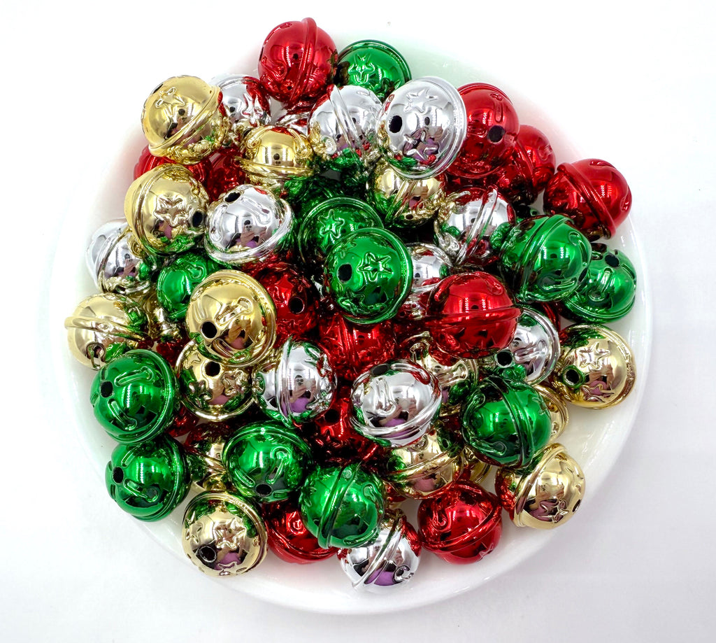 16mm UV Christmas Bell AB Chunky Beads