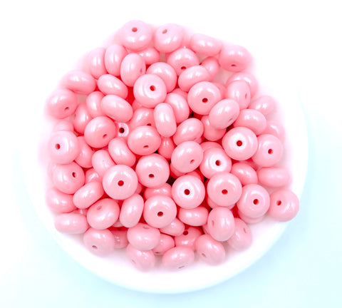 14mm Pink Quartz Opal Mini Abacus Silicone Beads