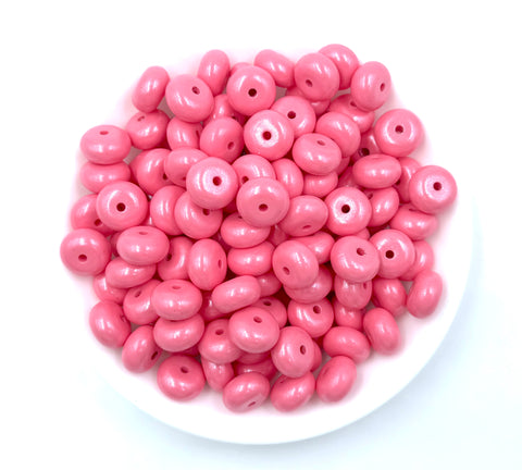 14mm Perfectly Pink Opal Mini Abacus Silicone Beads