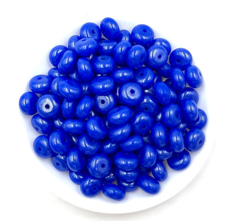 14mm Royal Blue Opal Mini Abacus Silicone Beads