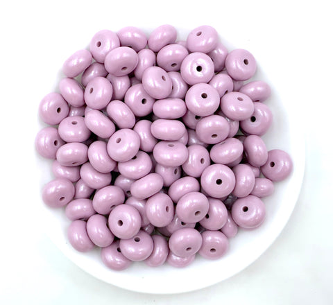 14mm Lilac Opal Mini Abacus Silicone Beads