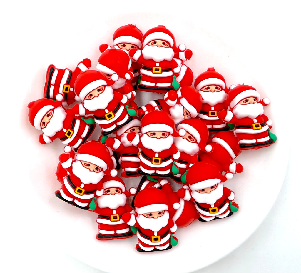 Santa 3D Christmas Silicone Focal Beads