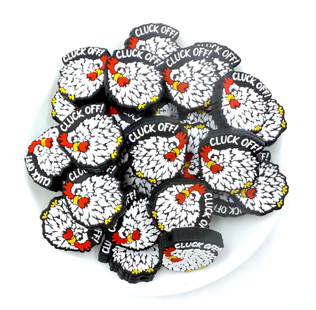 Cluck Off Chicken Silicone Focal Beads