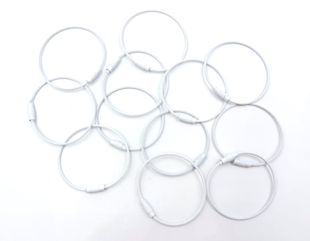 Stainless Steel Wire Cable Rings--White