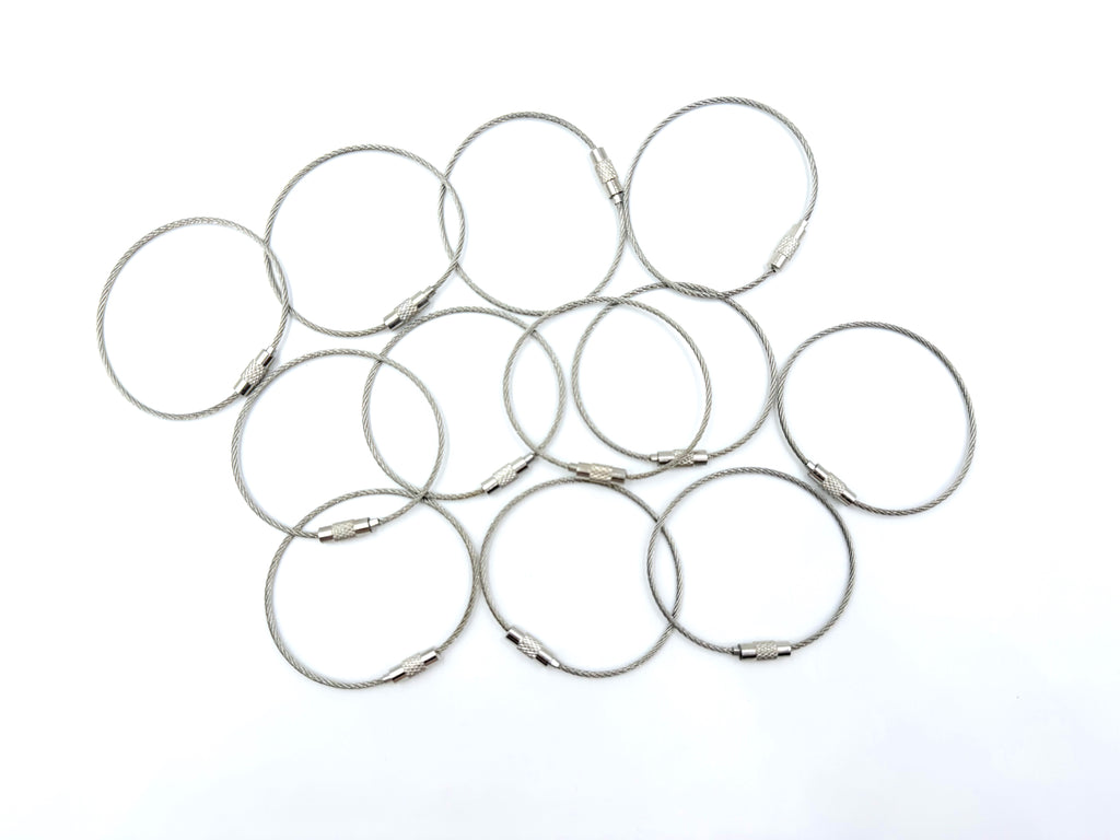 Stainless Steel Wire Cable Rings--Silver