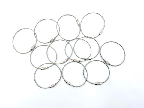 Stainless Steel Wire Cable Rings--Silver