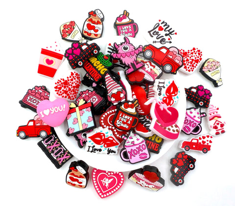 Valentine's Day Silicone Focal Bead Mix