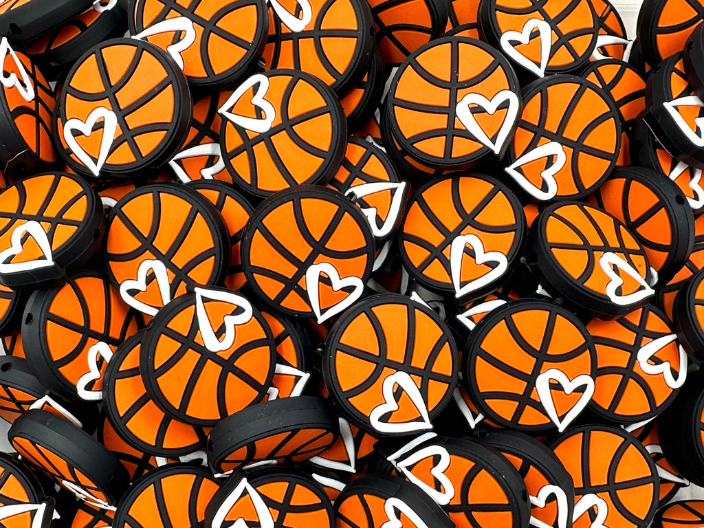 Love Basketball Silicone Beads