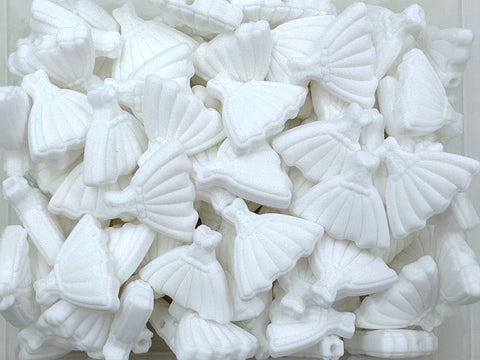 White Dress Silicone Focal Beads