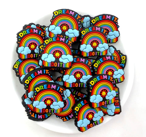 Dream It Do It Rainbow Silicone Focal Beads