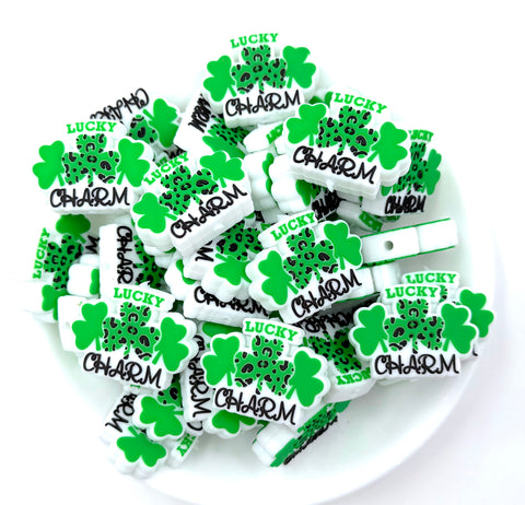 Pushing My Luck St Patrick's Day Silicone Focal Beads