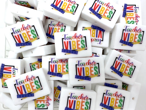 Teacher Vibes Silicone Focal Beads