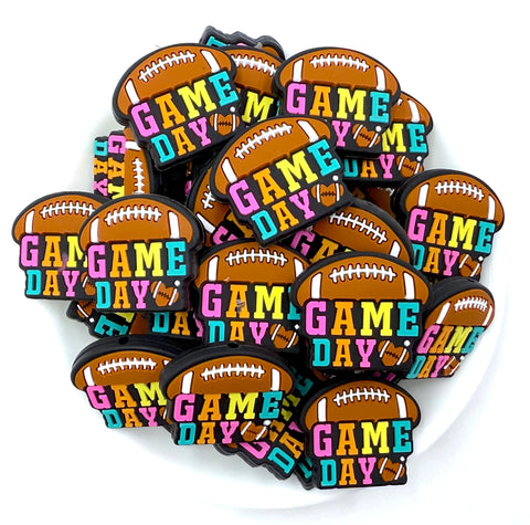 Game Day Football Silicone Focal Beads