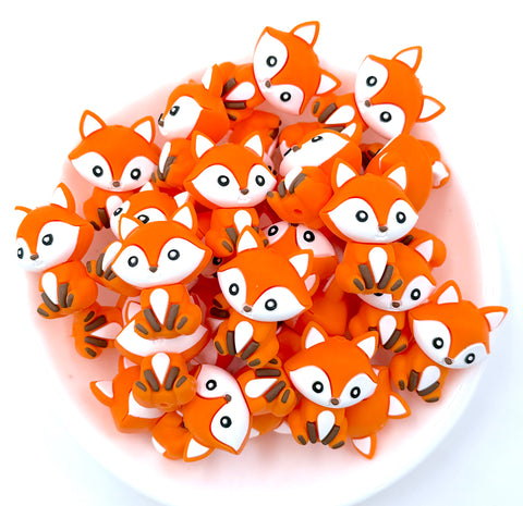 Fox 3D Silicone Focal Beads