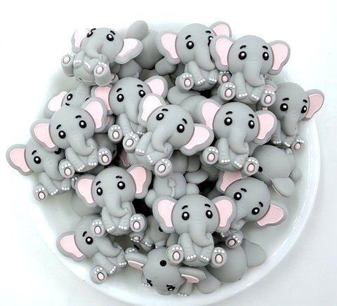 Elephant 3D Silicone Focal Beads