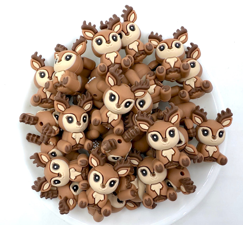 Deer 3D Silicone Focal Beads