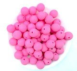 15mm Pink Silicone Beads