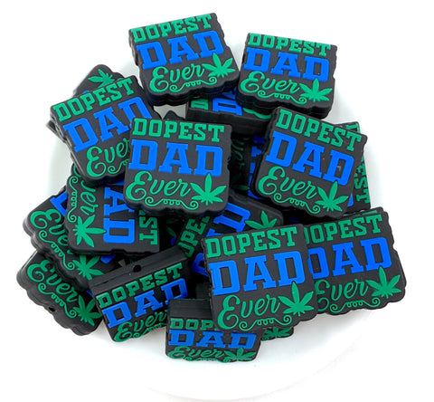 Dopiest Dad Ever Silicone Focal Beads