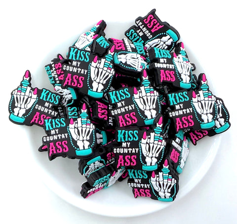 Kiss My Country A** Silicone Focal Beads