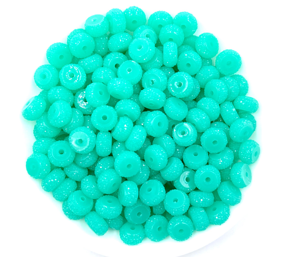 12mm Turquoise Abacus Acrylic Spacer Beads