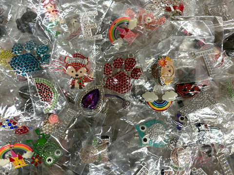 10 Rhinestone Pendants-- Grab Bag