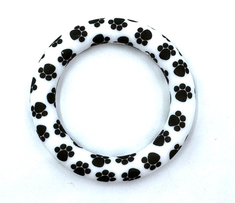 65mm Paw Print Silicone Ring With Holes