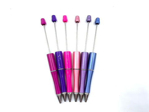 New!  Pink & Purple Beadable Pens