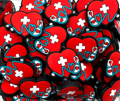 Nurse Heart Silicone Beads