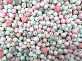 50 Random Assortment Marble Silicone Beads