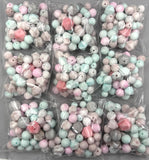 50 Random Assortment Marble Silicone Beads