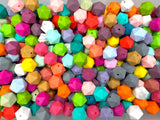 30 Random Assortment Icosahedron Silicone Beads--17mm