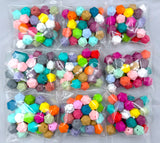 30 Random Assortment Icosahedron Silicone Beads--17mm
