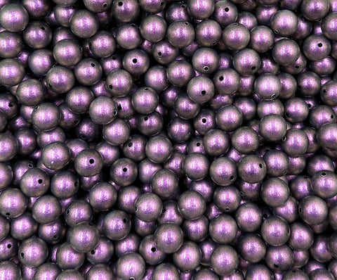 15mm Aubergine Opal Silicone Beads