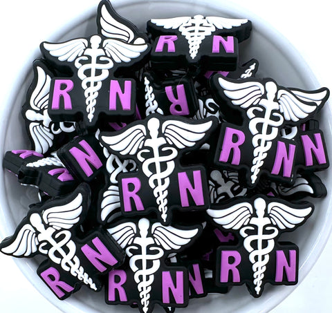 RN Silicone Focal Beads--Purple