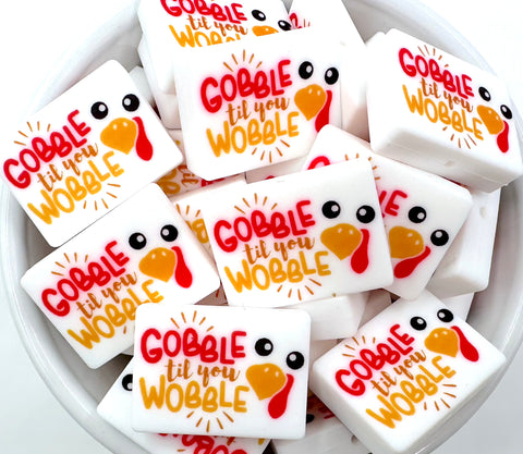 Gobble Til You Wobble Silicone Focal Beads
