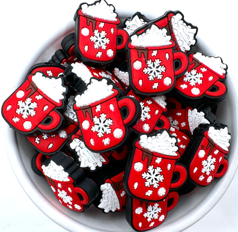 Snowflake Hot Chocolate Mug Silicone Beads