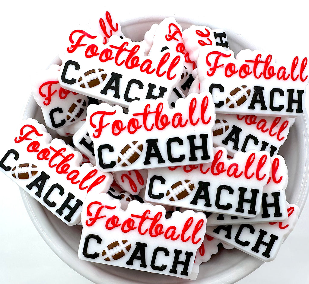 Football Coach Silicone Beads