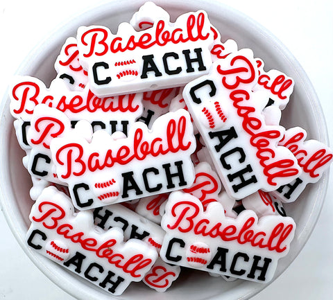 Baseball Coach Silicone Beads