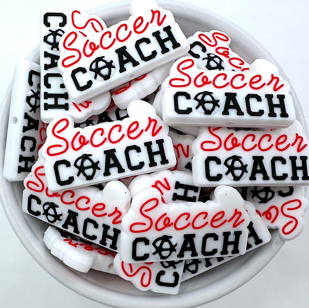 Soccer Coach Silicone Beads