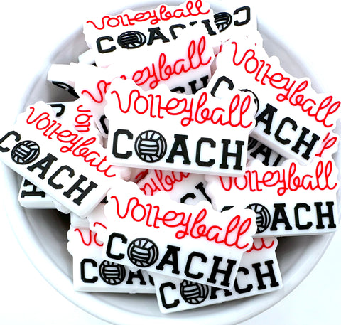 Volleyball Coach Silicone Beads