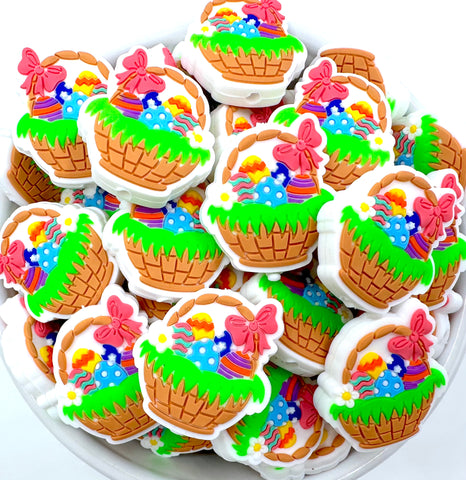 Colorful Easter Basket Silicone Beads