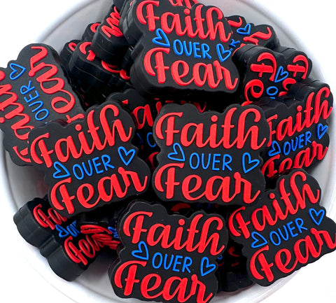 Faith Over Fear Silicone Focal Beads