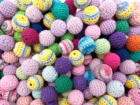 SALE--10 Random Color Crochet Beads