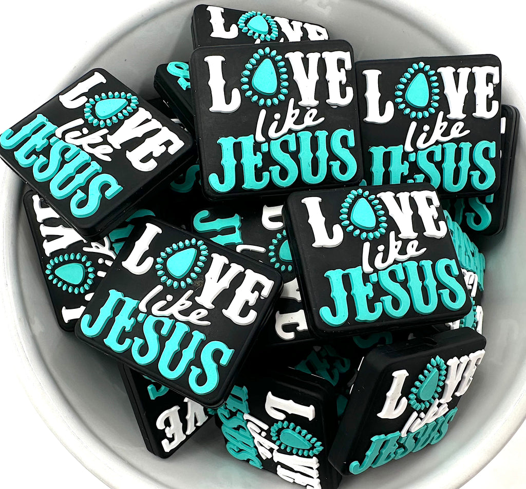 Western Love Like Jesus Silicone Focal Beads