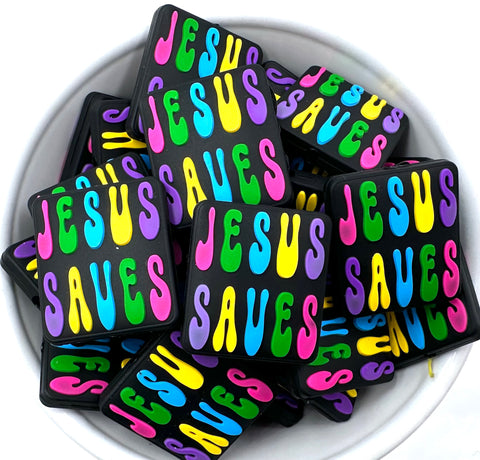 Jesus Saves Silicone Focal Beads