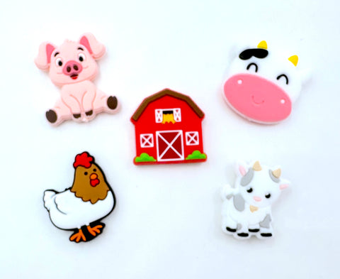 Farm Animal Silicone Bead Focal Pack